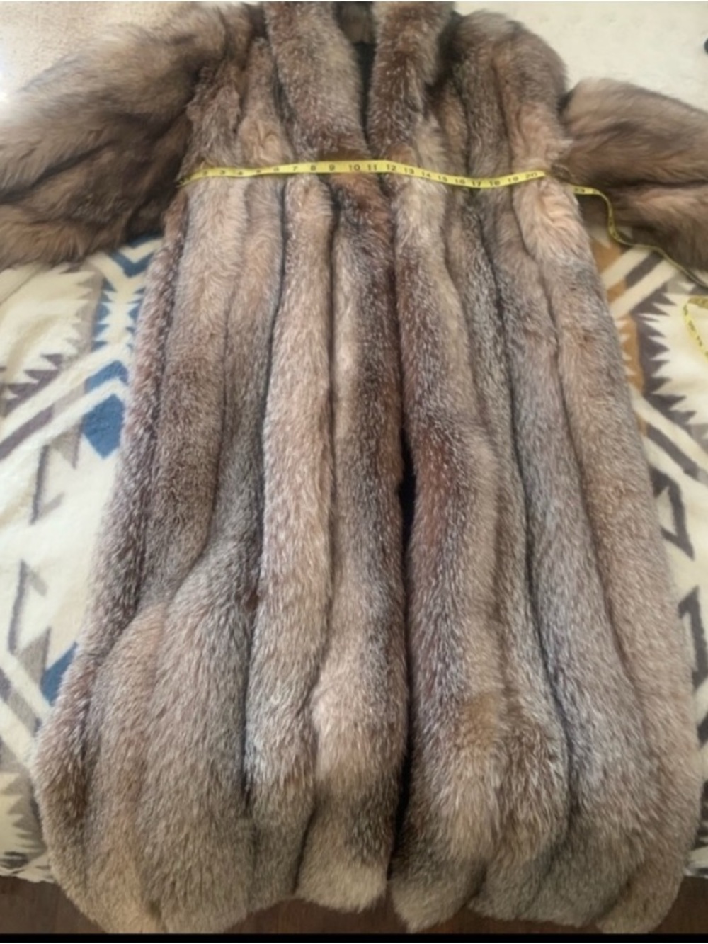 Luxurious Crystal Fox Fur full length coat
